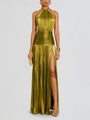 Vestido Maxi Metálico Thalia Peridot