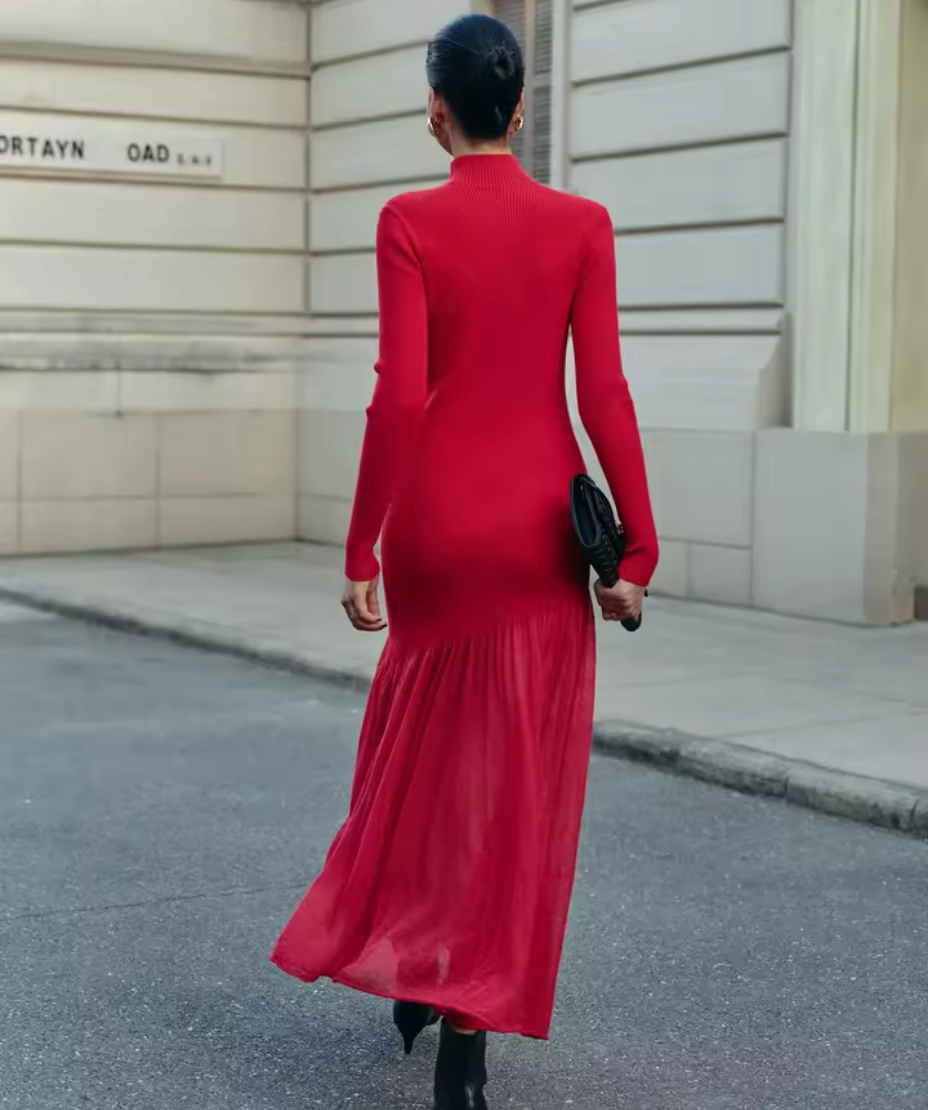 Vestido Largo Valeria Rojo