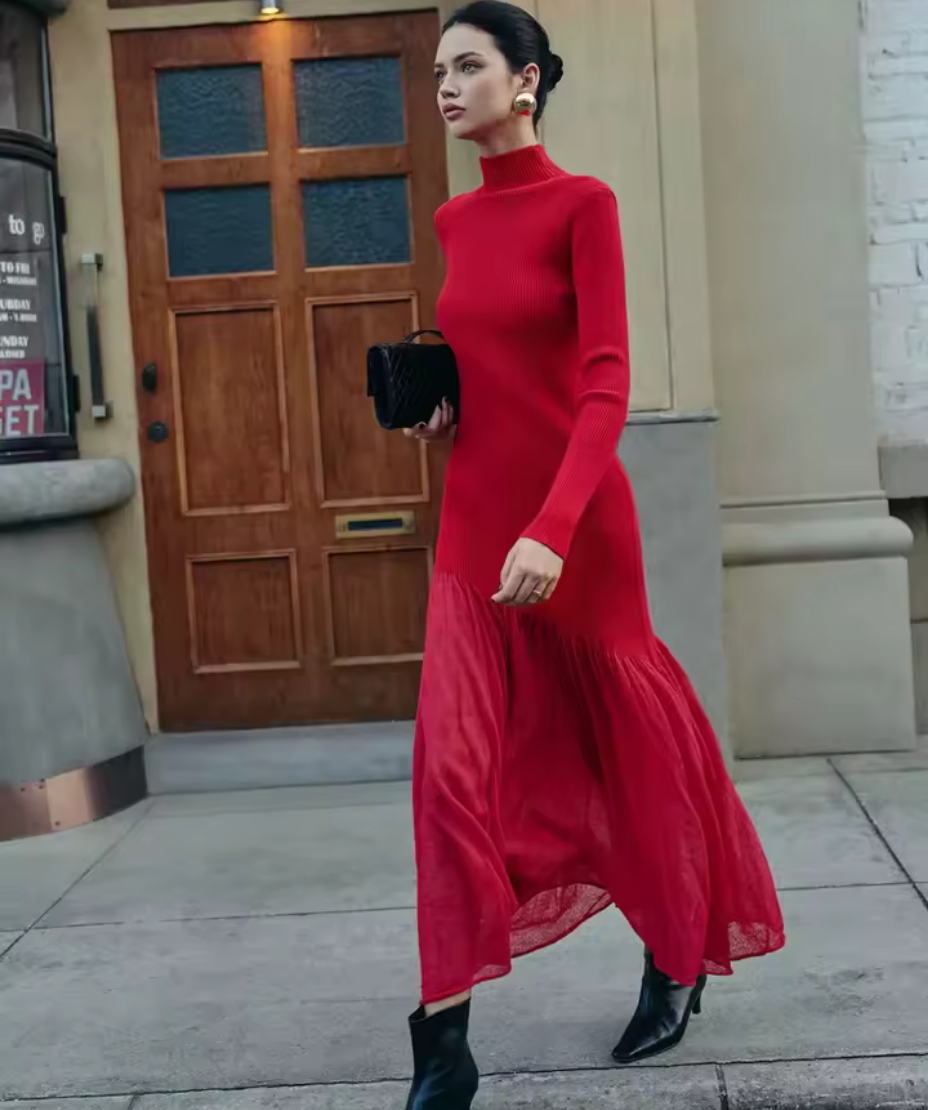 Vestido Largo Valeria Rojo