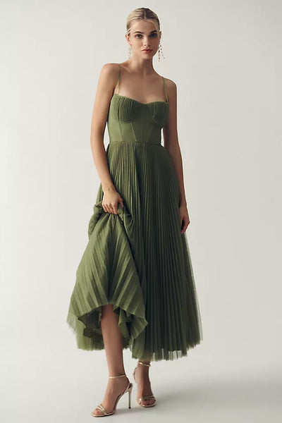 Vestido con Corset Elite Drapes Elegante