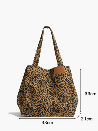 Bolso Hobo Grande Estampado Leopardo