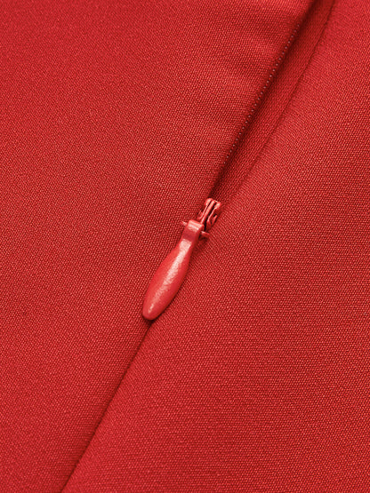 Vestido Minimalista de Cuello Semi Alto