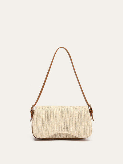 Bolso de Hombro Tejido de Paja Estilo Natural