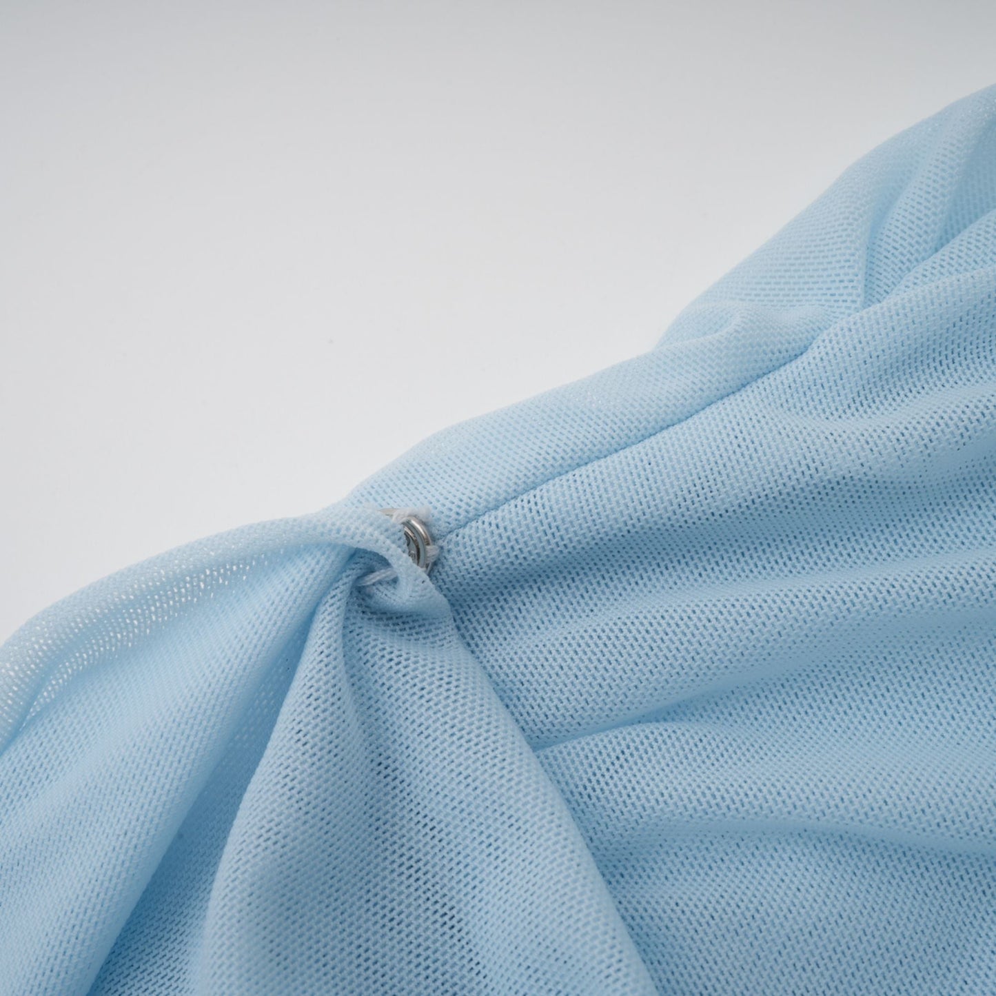 Vestido Maxi Azul Asimétrico Plisado Catherine