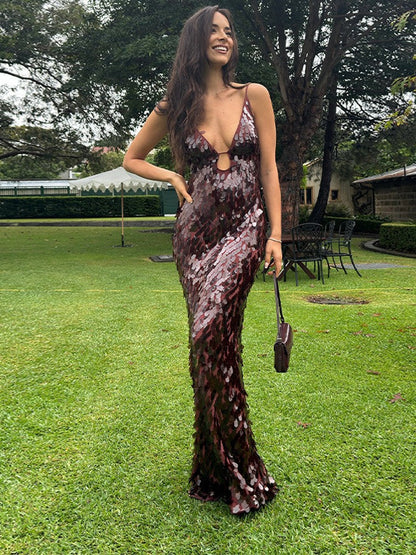 Vestido Maxi de Gala Kailani con Lentejuelas