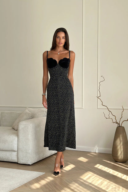 Vestido Midi de Terciopelo Alésia Elegante