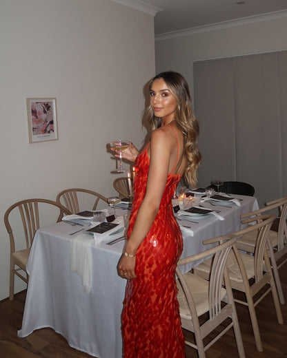 Vestido Maxi de Gala Kailani con Lentejuelas